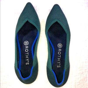 Authentic HTF Retired Emerald Green Rothy’s Points